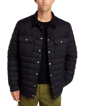Shop Moncler Fauscom Shirt Jacket In Black