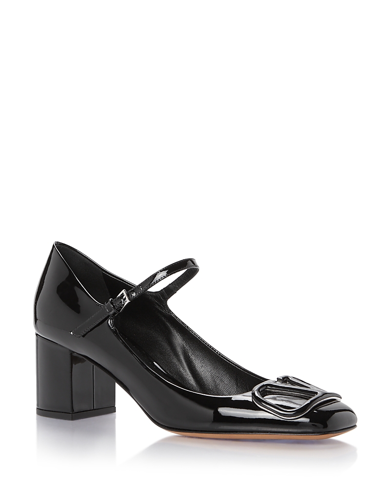 Valentino Garavani Black Leather Vlogo Signature Pumps