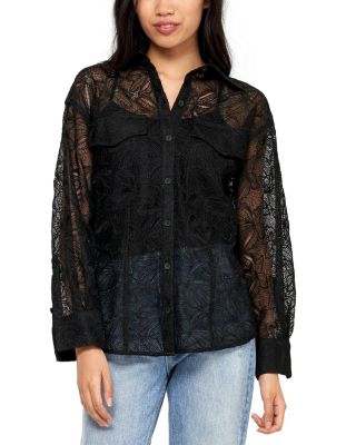 Joie black lace top online