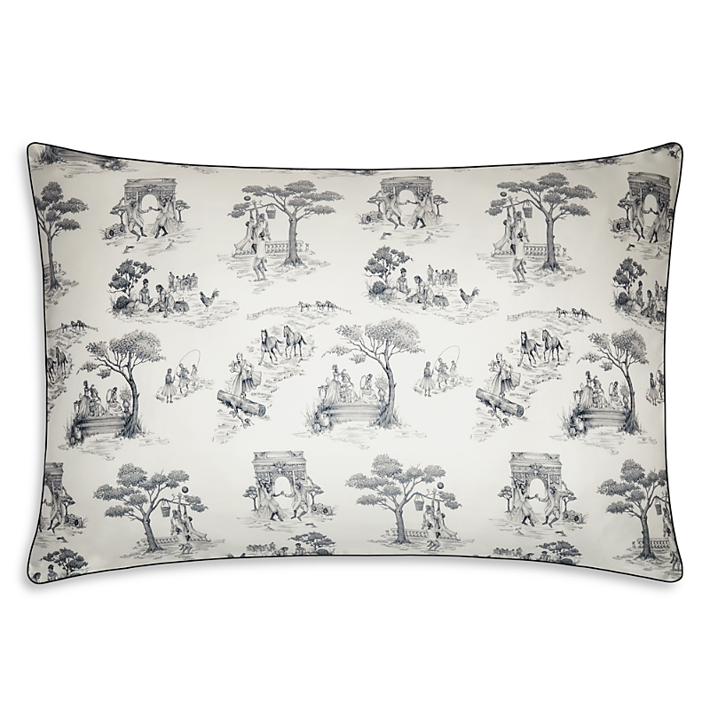 Gingerlily X Sheila Bridges Harlem Toile Silk Pillowcase, Standard In Ivory