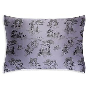 Gingerlily X Sheila Bridges Harlem Toile Silk Pillowcase, Standard In Lilac