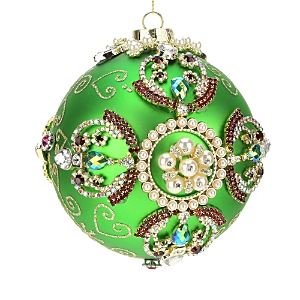 Shop Mark Roberts King's Jewel Ball Ornament In Green