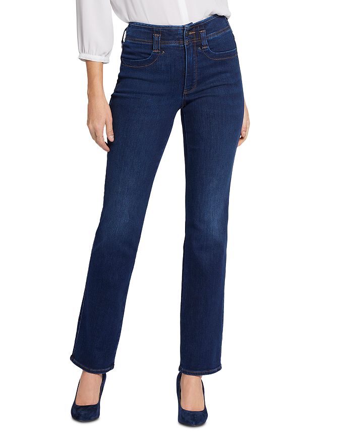 NYDJ Marilyn High Rise Straight Jeans in Rendezvous | Bloomingdale's