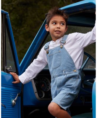 Unisex Classic Pale Denim Overall Shorts - Baby, Little Kid, Big Kid