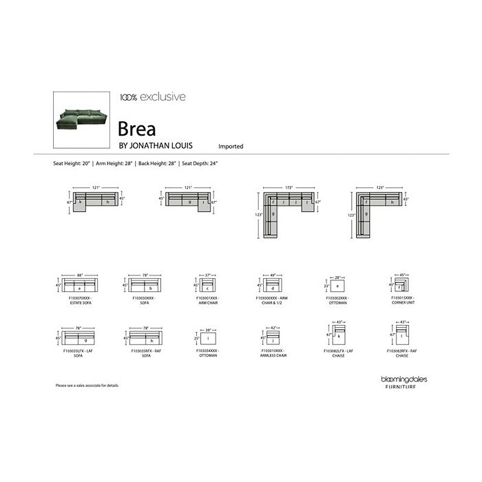 Bloomingdale's Brea Sofa - Exclusive In Amici Ginger