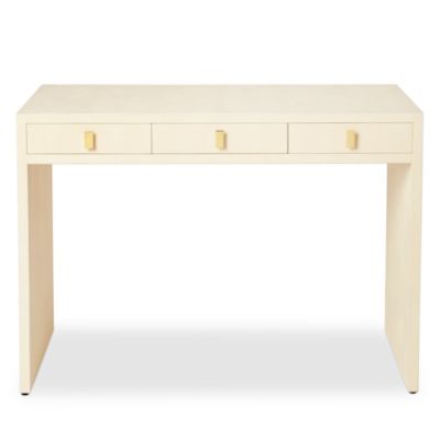 Shagreen Embossed Vanity Table &amp; Stool Set