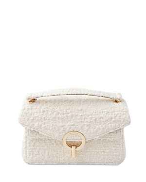 Sandro Yza Small Cream Tweed Convertible Handbag