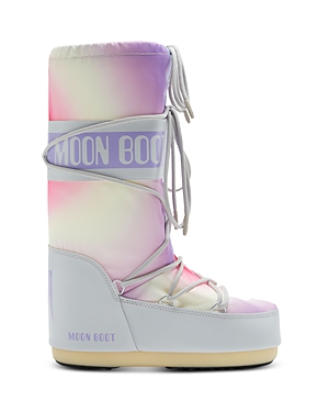 Shop Moon Boot Women's Icon Tie Dye Cold Weather Boots In Glacier