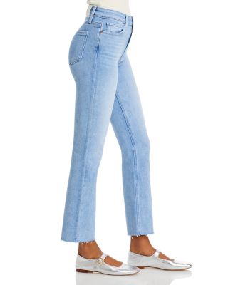 Cindy High Rise Ankle Straight Jeans in Park Ave