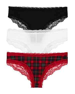 Honeydew Aiden Hipsters, Set Of 3 In Black/white/merry Plaid