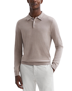 Reiss Trafford Wool Polo Sweater In Mink