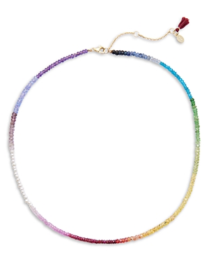 Shashi Aisha Rainbow Beaded Necklace, 17.25 In Multi