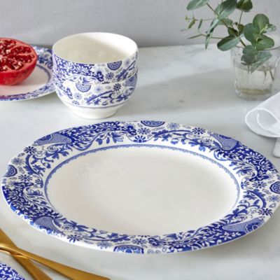 Blue Italian Brocato Charger Serving Platter