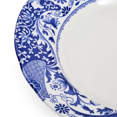 Blue Italian Brocato Soup Plate, Set of 4