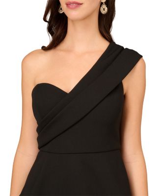 Asymmetric One Shoulder Column Gown