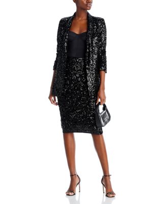 AQUA - Sequin Blazer & Midi Skirt - 100% Exclusive