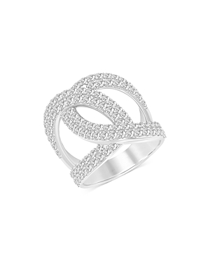 Bloomingdale's Diamond Pave Interlocking Ring In 14k White Gold, 2.0 Ct. T.w.