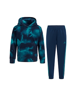 Adidas Boys' Two-Piece Printed Microfleece Pullover Hoodie & Jogger Pant Set - Little Kid