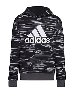 Shop Adidas Originals Boys' Liquid Camo Printed Hoodie - Big Kid In Black