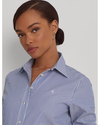 Striped Button Front Top