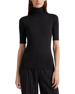 Elbow-Sleeve Turtleneck