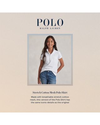 Girls' Mesh Knit Polo - Little Kid, Big Kid