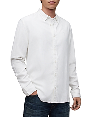 Shop Allsaints Laguna Relaxed Fit Button Down Shirt In Optic White