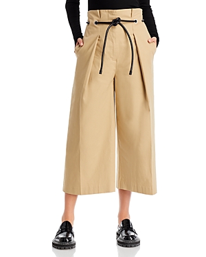 Shop 3.1 Phillip Lim / フィリップ リム Cropped Wide Leg Origami Pants In Khaki