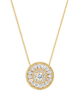 HARAKH - Diamond Baguette Beaded Pendant Necklace in 18K Yellow Gold, 1.5 ct. t.w., 18"