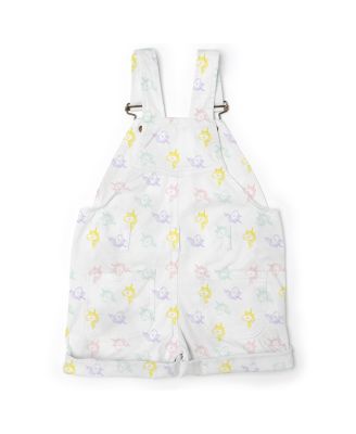 Girls' Unicorn Print Overall Shorts - Baby, Little Kid, Big Kid
