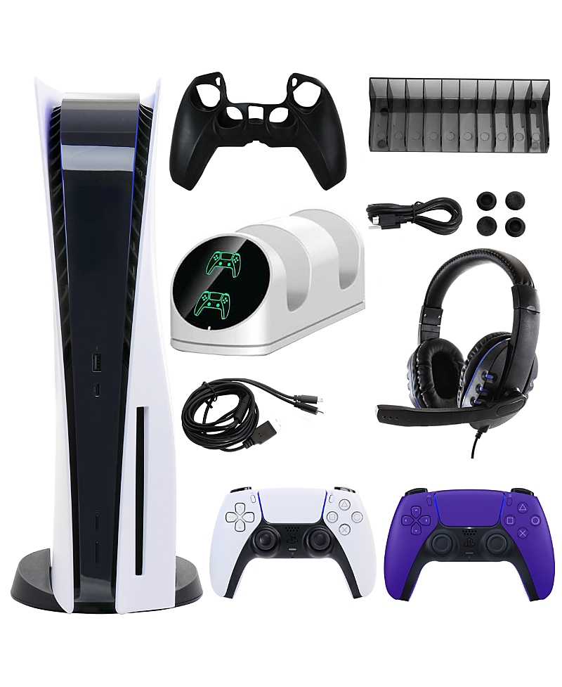 Sony PS5 Core with Extra Purple Dualsense Controller and Accessories Kit