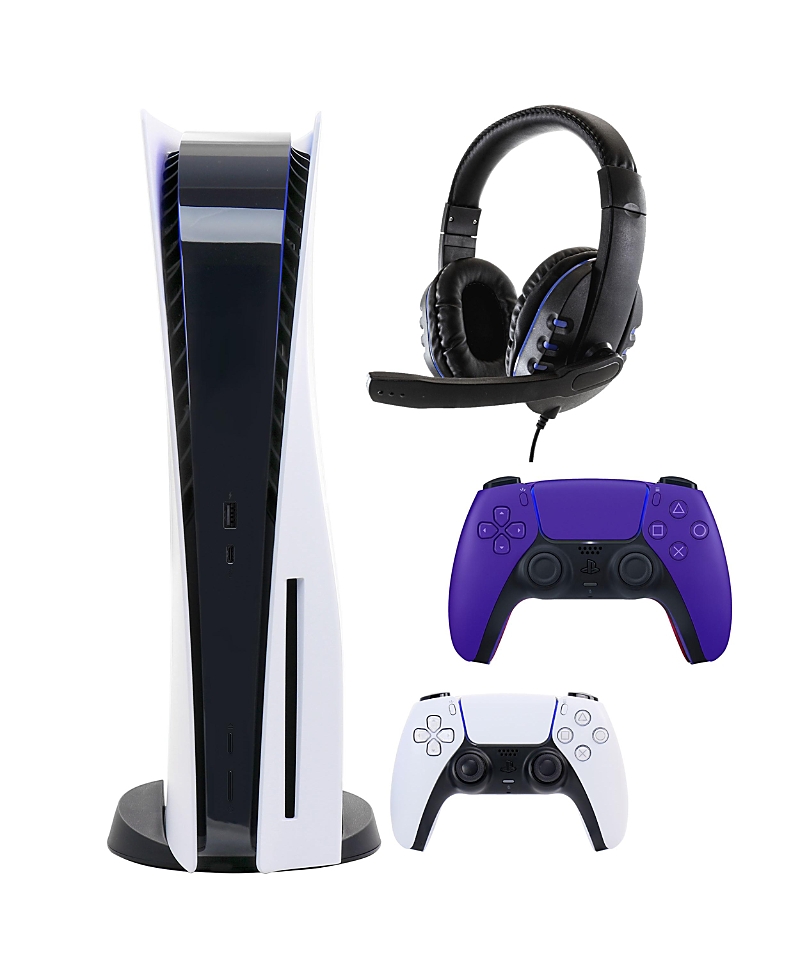 Sony PS5 Core with Extra Purple Dualsense Controller and Universal Headset