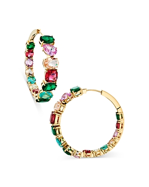 Nadri Sweettarts Mixed Stone Hoop Earrings in 18K Gold Plated - 100% Exclusive