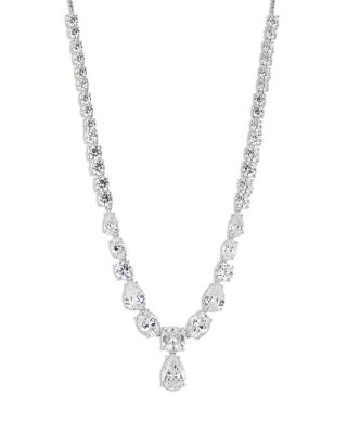 Rockstars Mixed Cubic Zirconia Adjustable Lariat Necklace, 15"-17" 
