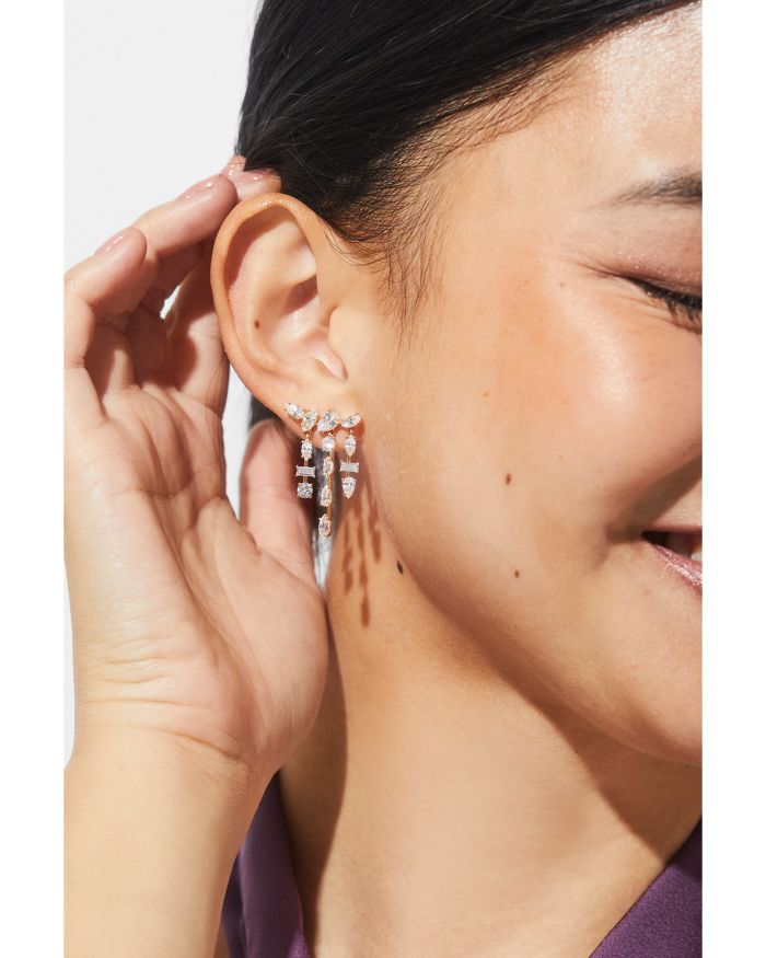 Rockstars Mixed Cubic Zirconia Drop Earrings