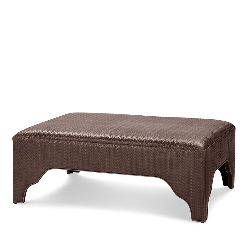 Massoud Hurst Rectangular Ottoman In Bolero Brown