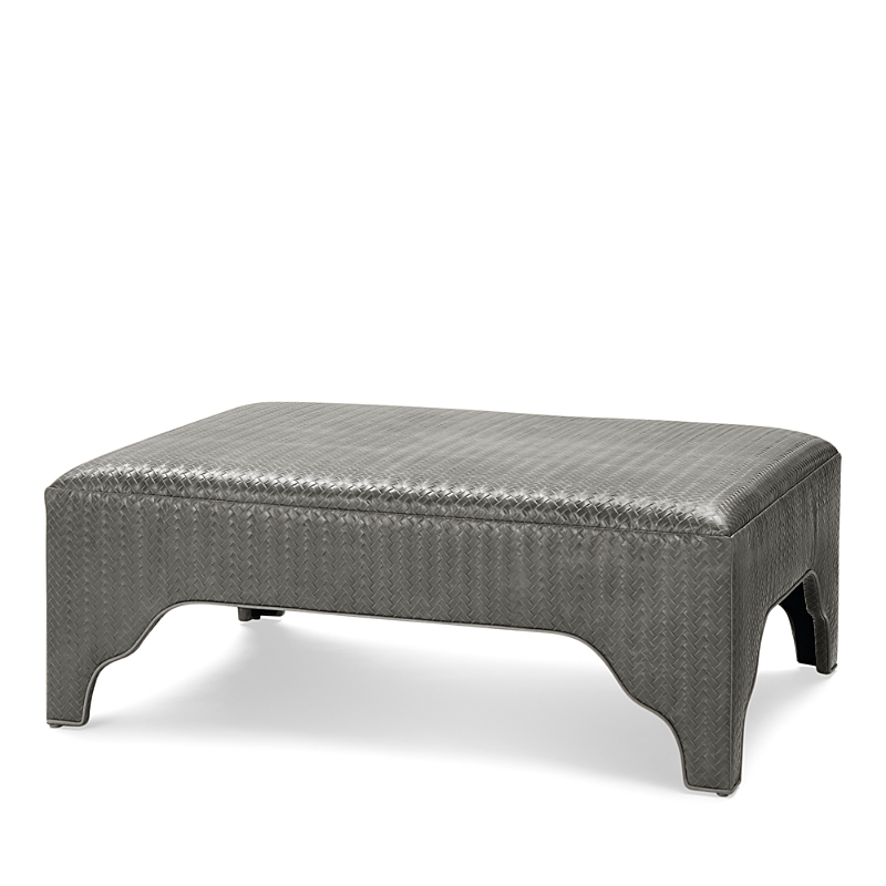 Massoud Hurst Rectangular Ottoman In Bolero Cement