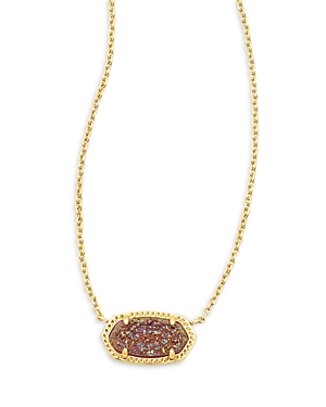 Shop Kendra Scott Elisa Drusy Pendant Necklace, 15 In Gold Spice