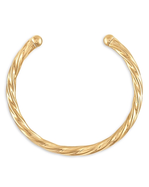 ALEXA LEIGH TWISTED CUFF BRACELET IN 18K GOLD FILLED