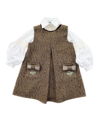 Petite Maison Kids - Girls' Herringbone Dress and Blouse Set - Baby, Little Kid, Big Kid