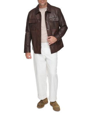 Mogador Leather Shirt Jacket