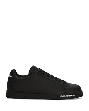 Shop Dolce & Gabbana Men's Lace Up Low Top Sneakers In Black