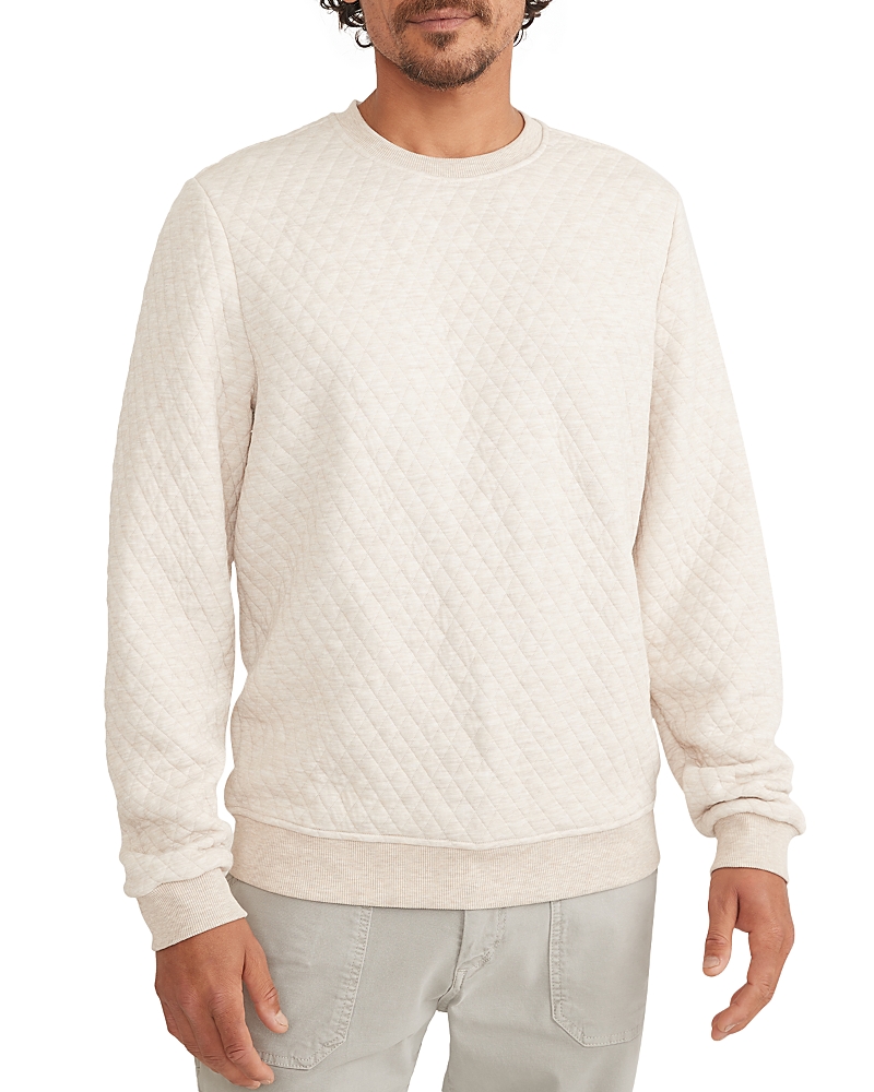 MARINE LAYER CORBET QUILTED CREWNECK SWEATER