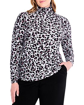C by Bloomingdale's Leopard Print Cashmere Turtleneck Sweater - 100%  Exclusive