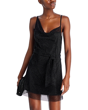 Aqua Asymmetric Sparkle Sleeveless Dress - 100% Exclusive In Black