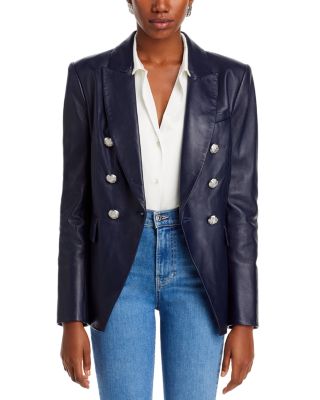 Veronica Beard Miller Leather Dickey Jacket | Bloomingdale's