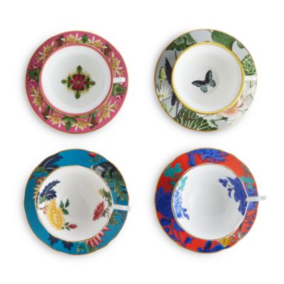 Wonderlust Teacup and Saucer Service for 4