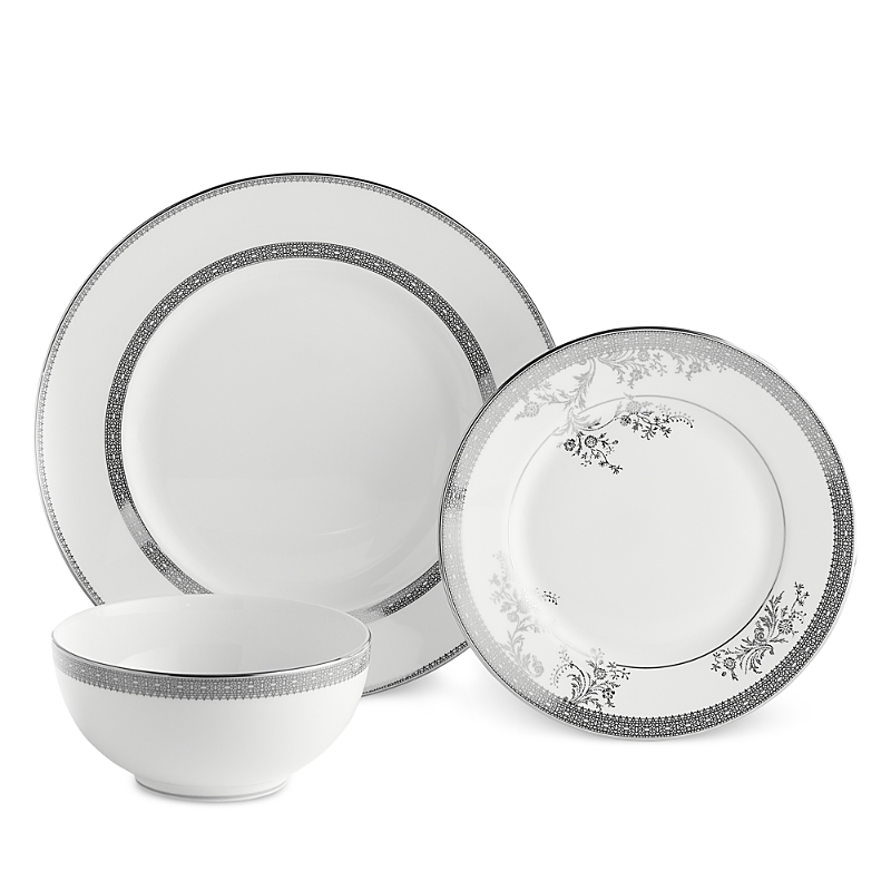 Wedgwood Vera Wang Lace 12 Piece Dinnerware Set, Service For 4 In Multi