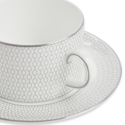 Gio Platinum Teacup & Saucer Set