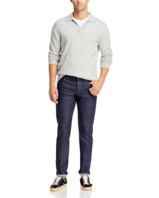 Petit Standard Straight Slim Fit Jeans in Indigo Stretch